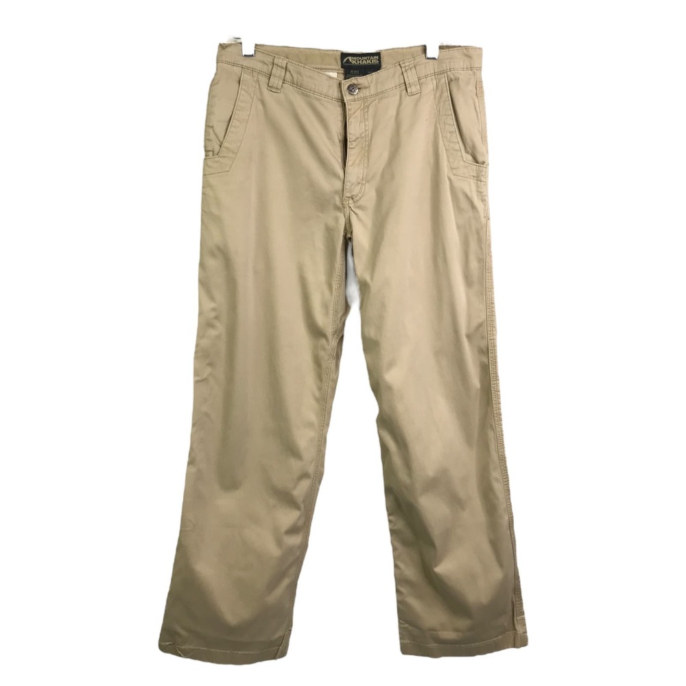 Mountain Khakis Men Pants 33x32 Khaki‎ Lake Lodge Twill  Relaxed Fit Tan Cotton